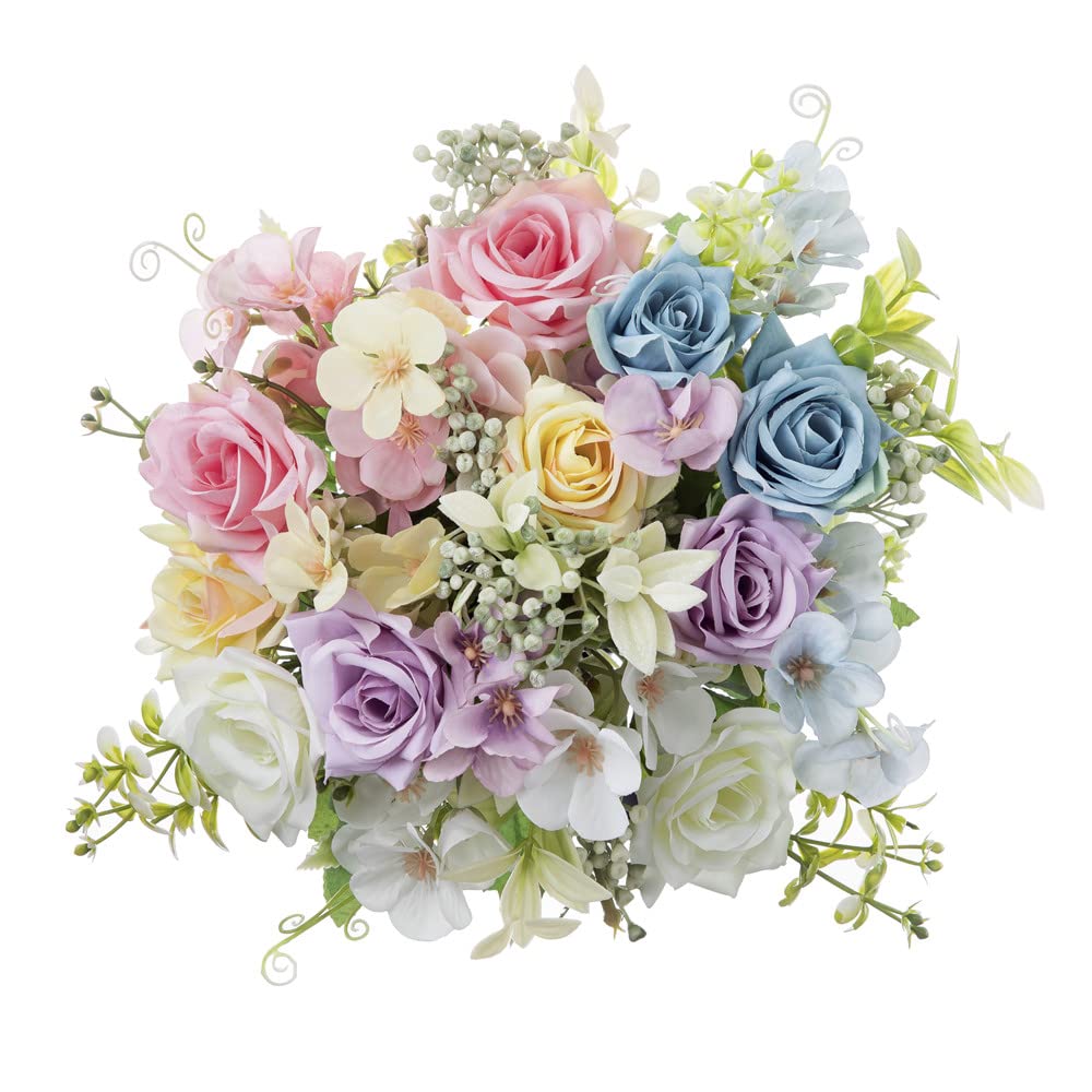 KIRIFLY Artificial Silk Rose Bouquet - Realistic Fake Flowers for Wedding Centerpieces, Home Decor, Table Arrangements (Multicolor) - Perfect for Bridal Showers, Party Decorations & DIY Floral Projects