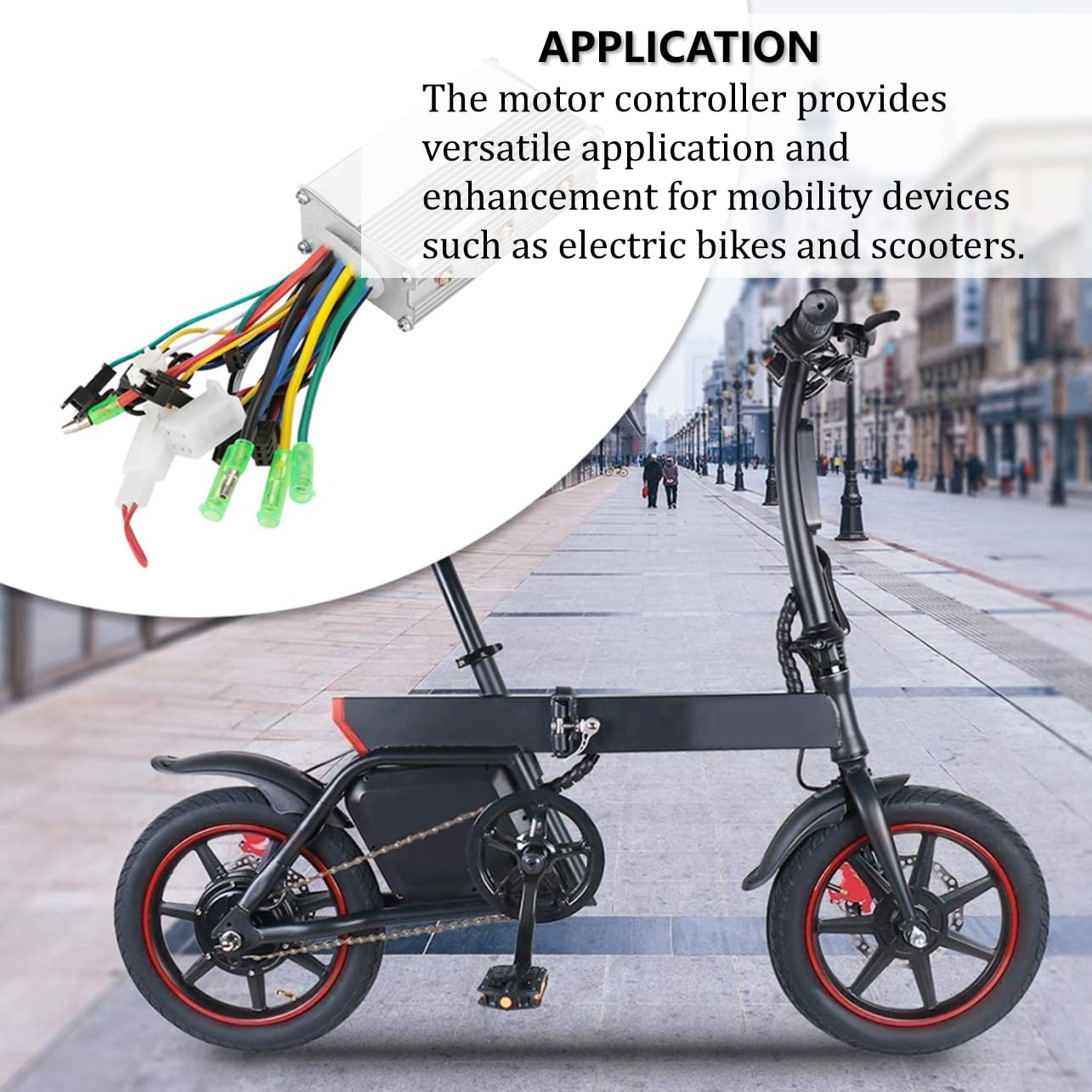 36V/48V 350W Brushless Motor Controller for Electric Bikes & Scooters - Waterproof E-Bike Speed Controller with LCD Display - Perfect for Commuting, Off-Road Adventures & DIY Electric Vehicle Projects
