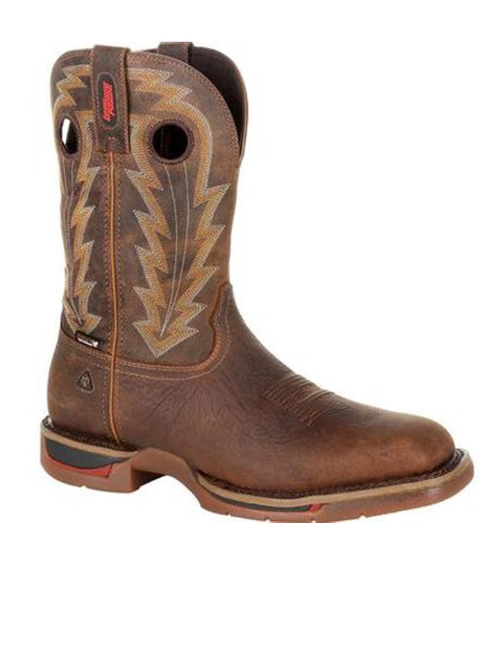 Rocky RKW0278 Men's Long Range Waterproof Work Boots - Distressed Brown - Durable Safety Boots for Construction, Hiking & Outdoor Work