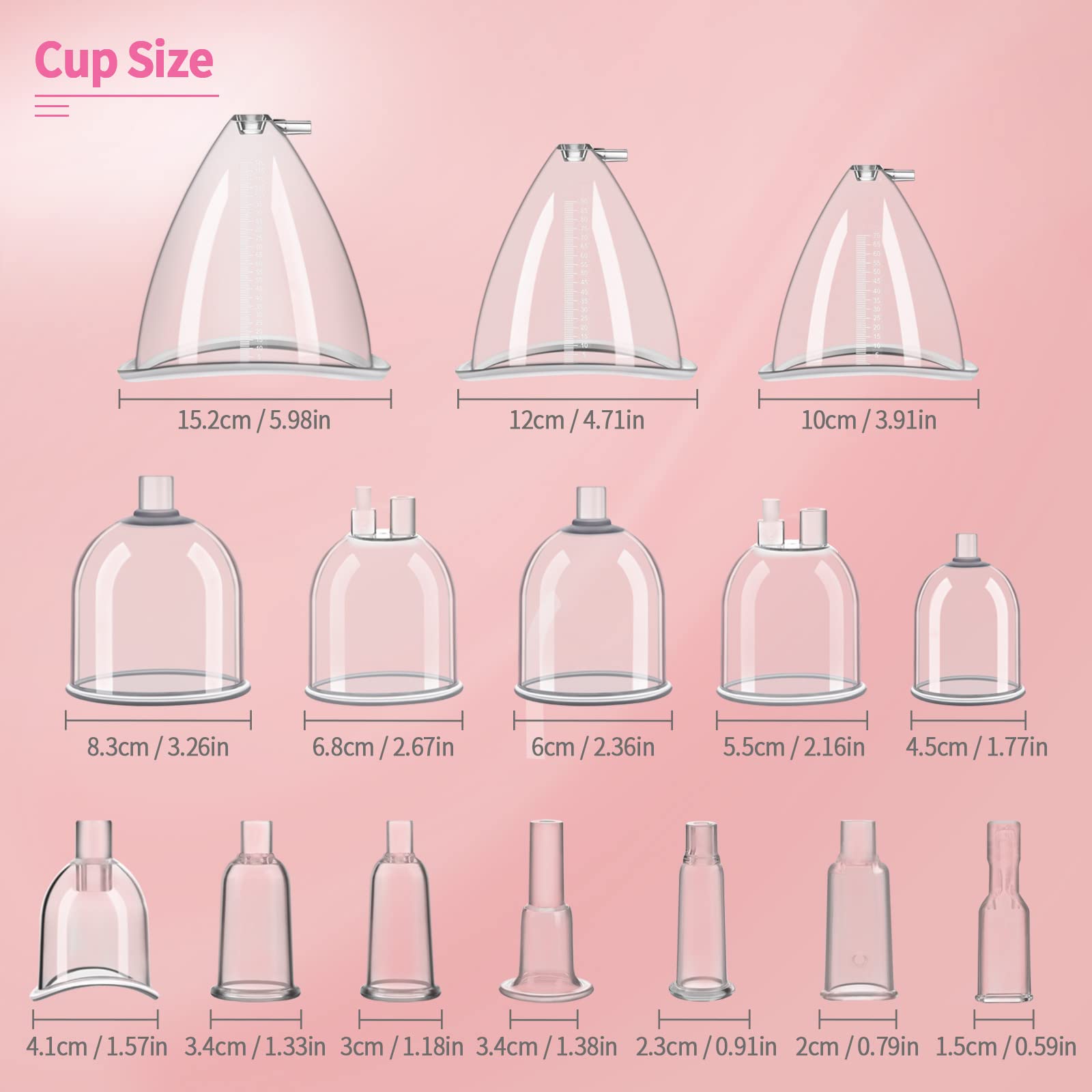 Beauty Star Vacuum Therapy Machine - Multifunctional Adjustable Cupping Device (0-70 cmHg) with 30 Cups & 3 Pumps (1200ML Capacity) for Cellulite Reduction, Pain Relief & Skin Rejuvenation | Perfect for Home Spa, Massage Therapy & Beauty Treatments