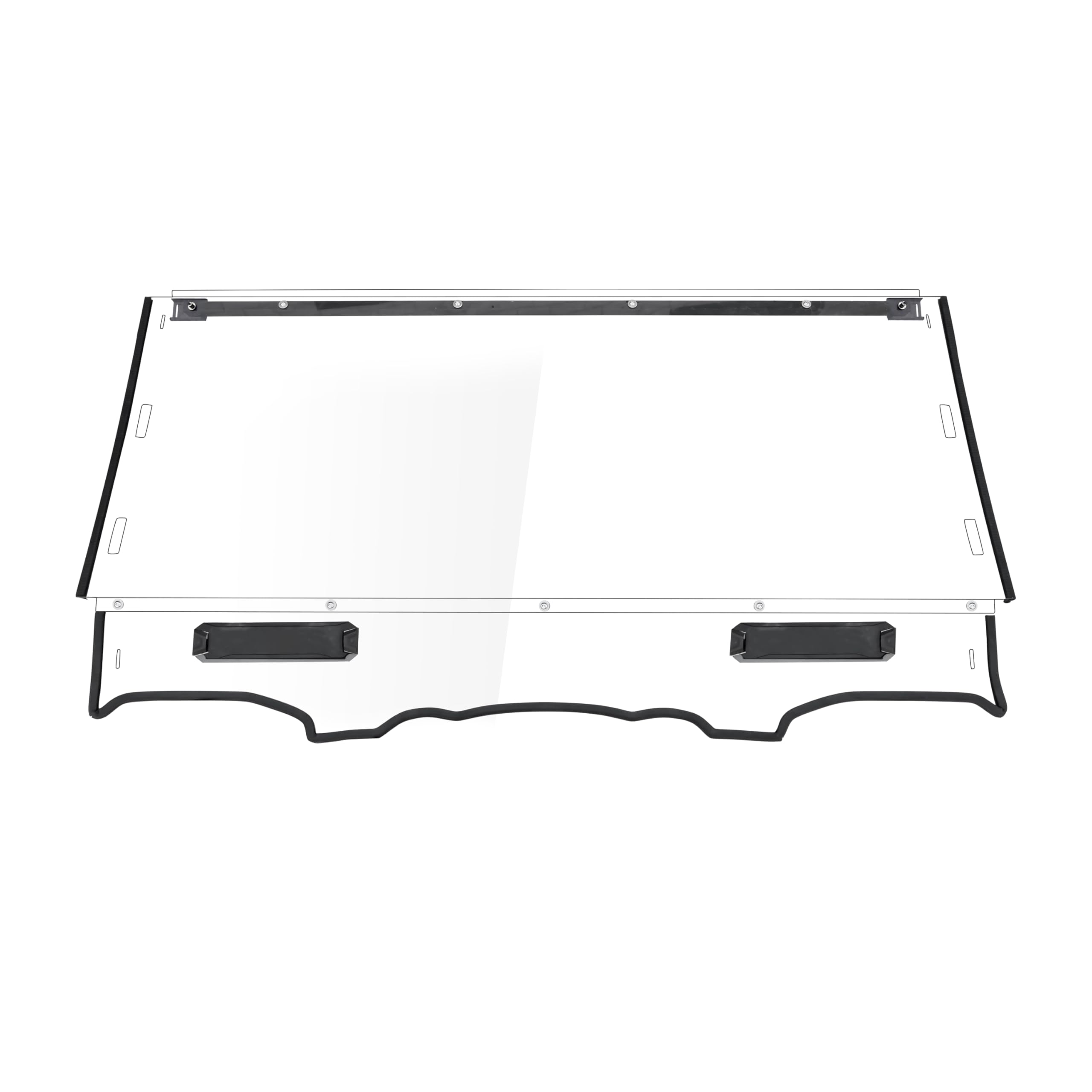 SAUTVS Clear Durable Hard Coat Poly Vented Full Windshield for Yamaha Viking VI (2014-2025) - Dustproof ATV Accessories for Off-Road Adventures & Trail Riding