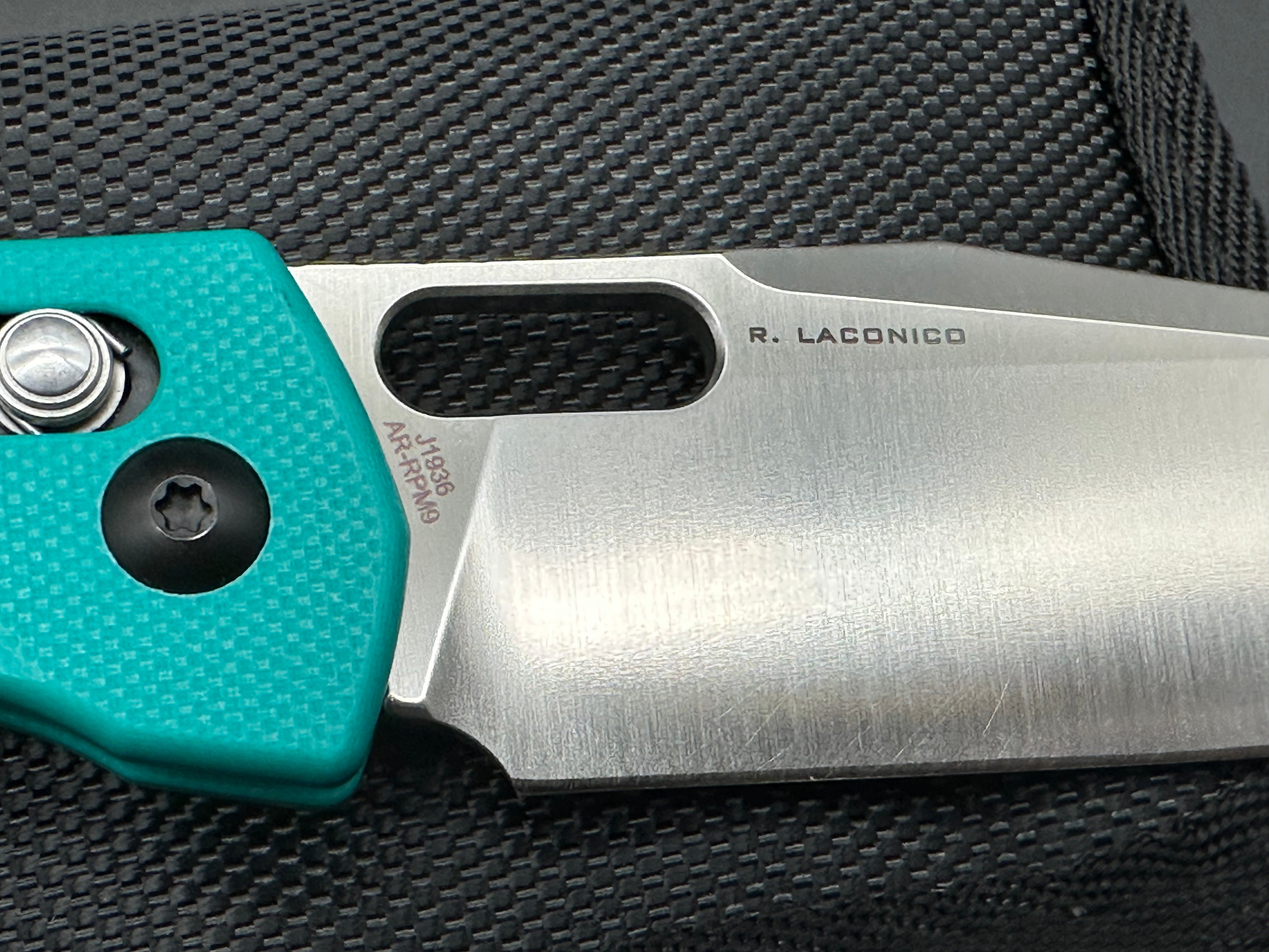 CJRB Prado Folding Knife - Aqua Green G10 Handle, AR-RPM9 Steel, Plain Edge Satin Finish - EDC, Outdoor, Camping & Survival Tool