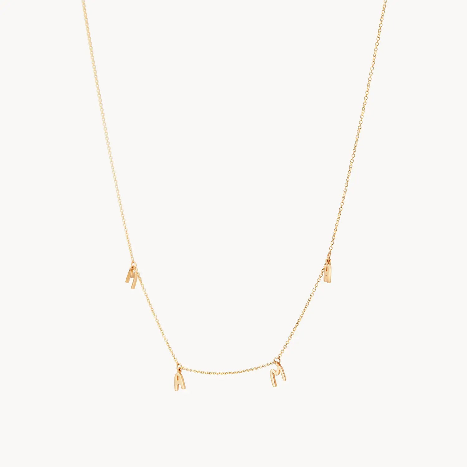 14K Yellow Gold Mama Necklace - Elegant Personalized Jewelry for Mothers, Gifts for Mom, Grandma, or Wife - Perfect for Mother's Day, Birthdays & Anniversaries