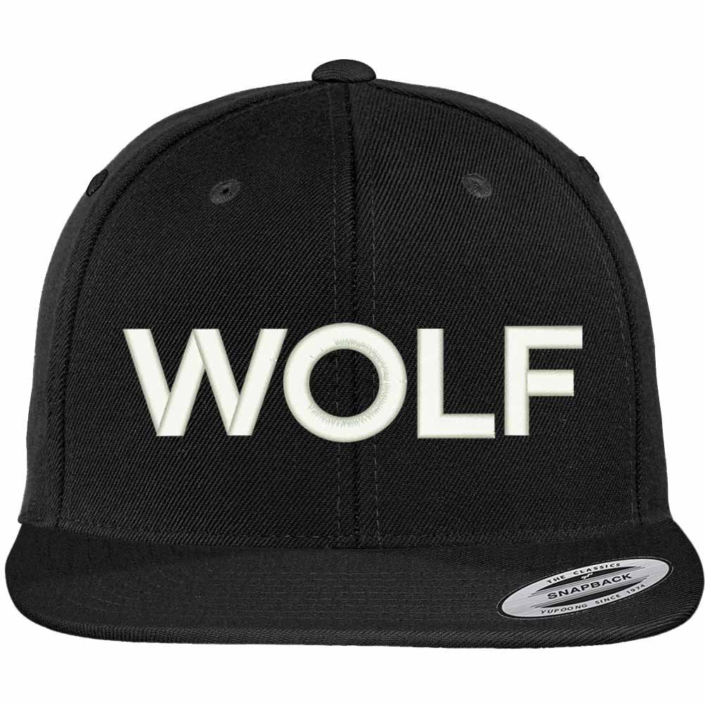 Trendy Wolf Embroidered Snapback Hat - Flat Bill Baseball Cap for Men & Women - Perfect for Streetwear, Hip Hop Fashion and Outdoor Activities