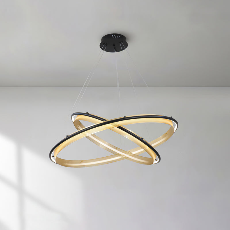 Modern Acrylic LED Round Chandelier - Energy Efficient Crystal Ceiling Light Fixture for Dining Room, Bedroom, Living Room & Foyer Decor