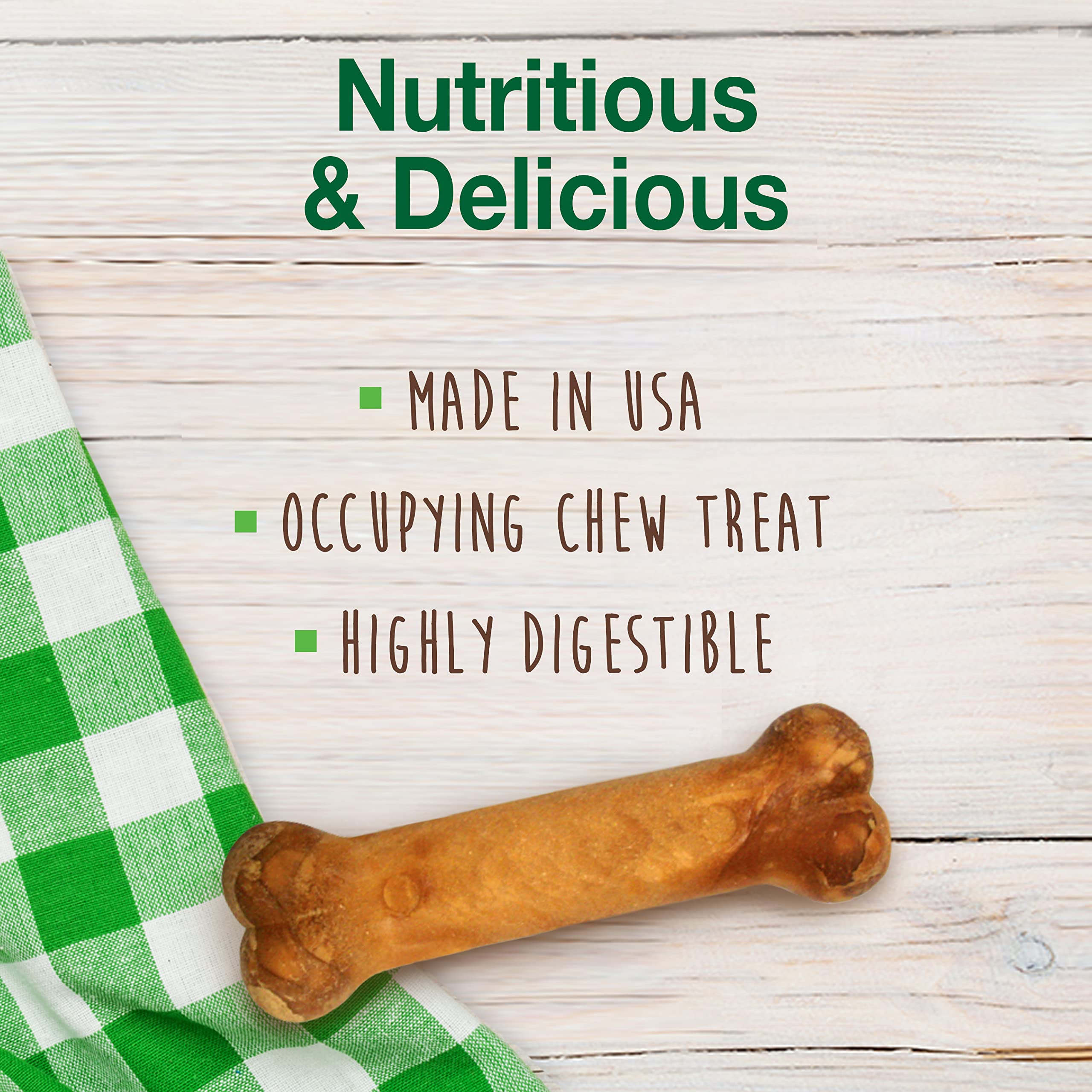 Nylabone Healthy Edibles Natural Puppy Chews - Long Lasting Dog Treats for Small & Medium Puppies, Turkey & Sweet Potato Flavor (8 Count) - Perfect for Teething, Training & Dental Health