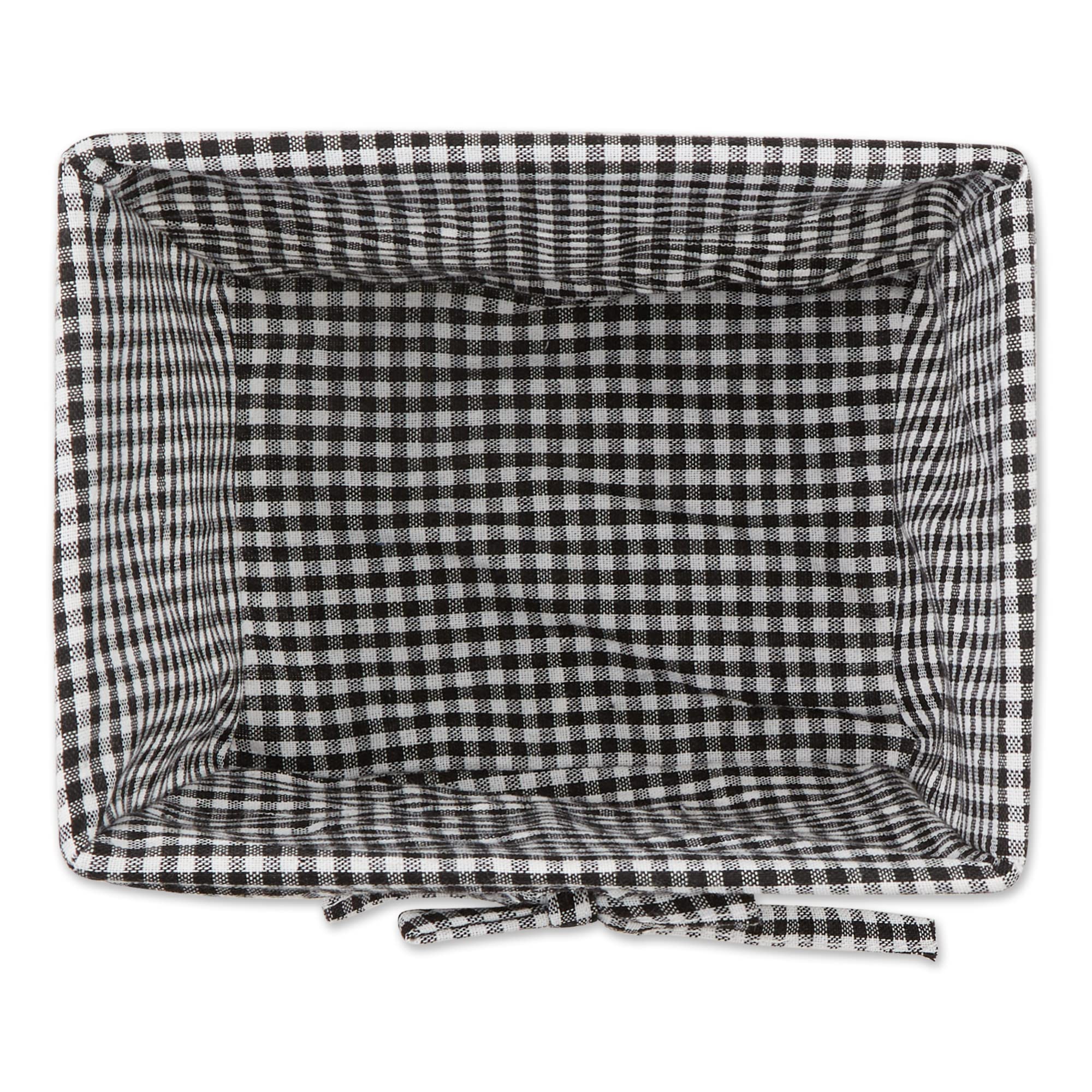 DII Farmhouse Chicken Wire Storage Baskets with Liner - Small 9x7x6 Inches, 3-Piece Set in Antique Black & White Gingham Check - Perfect for Kitchen, Bathroom, and Home Organization