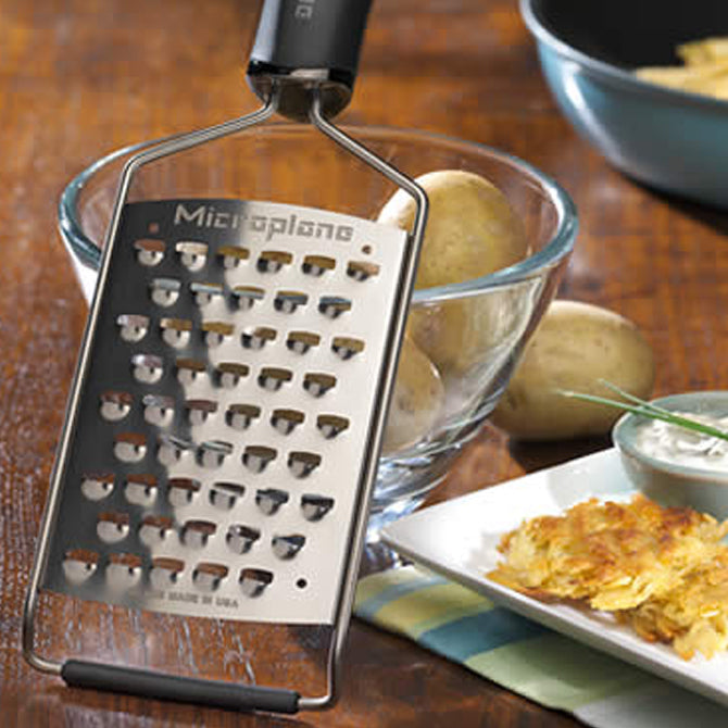 Microplane Ultra Coarse Grater - Extra Large Stainless Steel Zester for Hard Cheese, Nutmeg & Citrus - Perfect for Cooking, Baking & Garnishing Dishes
