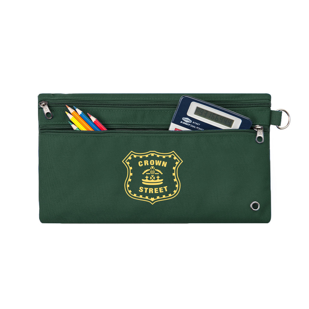 Premium Crown Street Pencil Case - Durable School & Office Supplies Organizer for Students, Artists & Professionals - Perfect for Backpacks, Desks & Travel