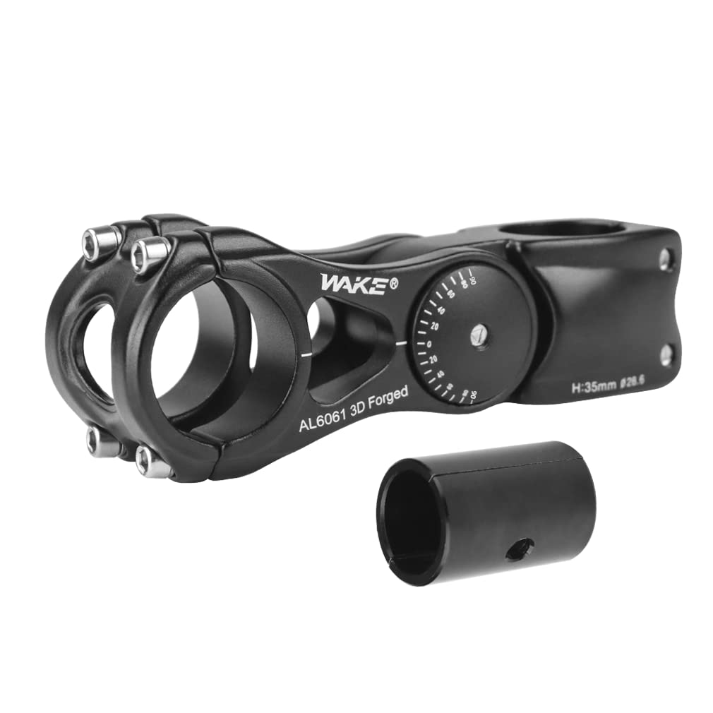 FOMTOR Adjustable Bike Stem 31.8mm/25.4mm ±90 Degree 90mm/110mm/145mm MTB Handlebar Riser - Compatible with Mountain, Road, BMX, City & Fixie Bikes | Perfect for Commuting, Trail Riding & Urban Cycling
