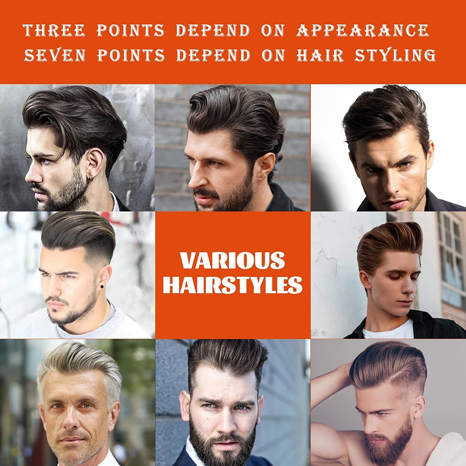 Men's Hair Styling Gel & Wax 2-in-1 - 100ml Long Lasting Moisturizing Grooming Gel with 4 Styling Combs - Perfect for Daily Hairstyling & Professional Looks