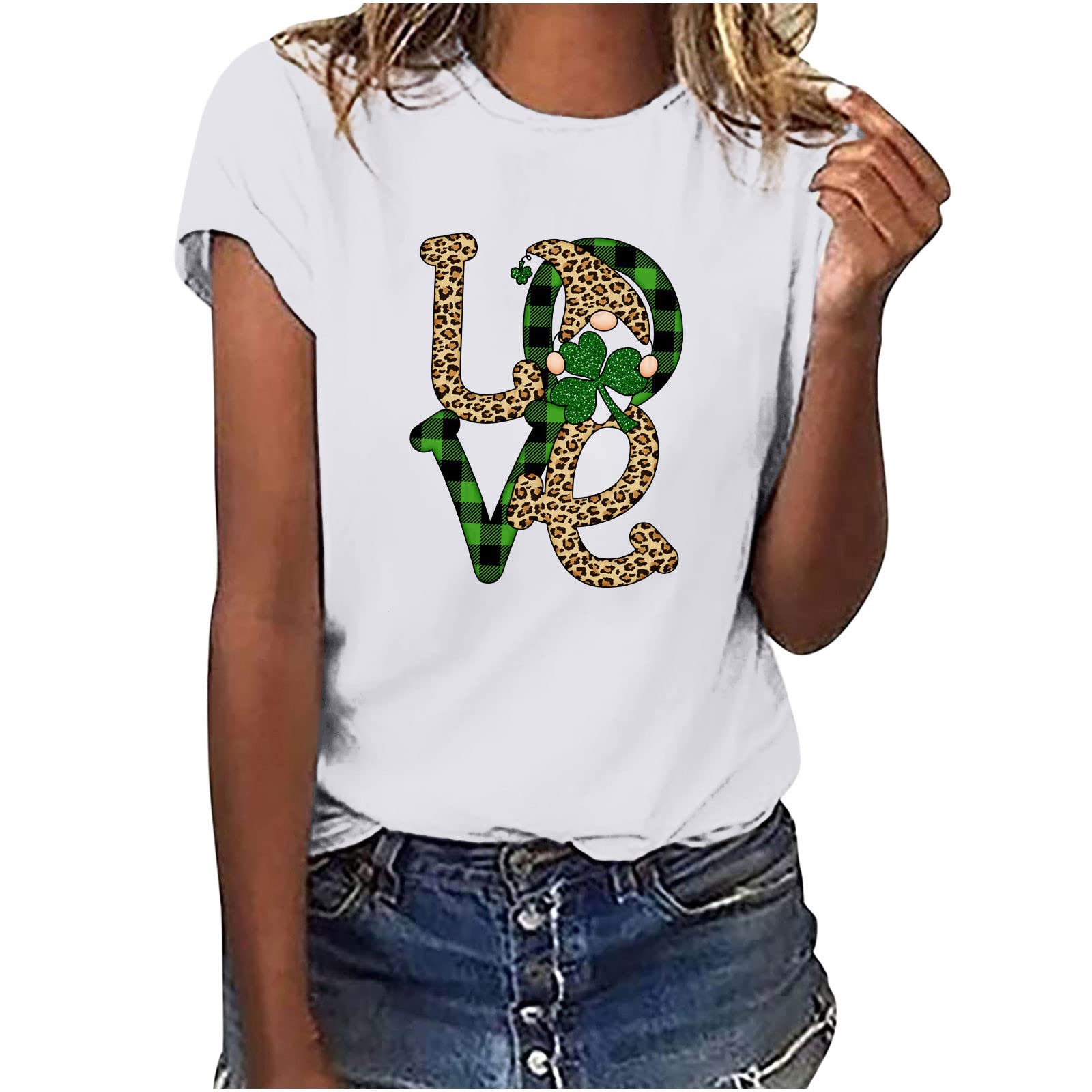 Plus Size Women's Summer Graphic T-Shirts - Cute O-Neck Short Sleeve Casual Loose Blouse Tops with Trendy Prints | Perfect for Beach Outings, Streetwear & Everyday Comfort