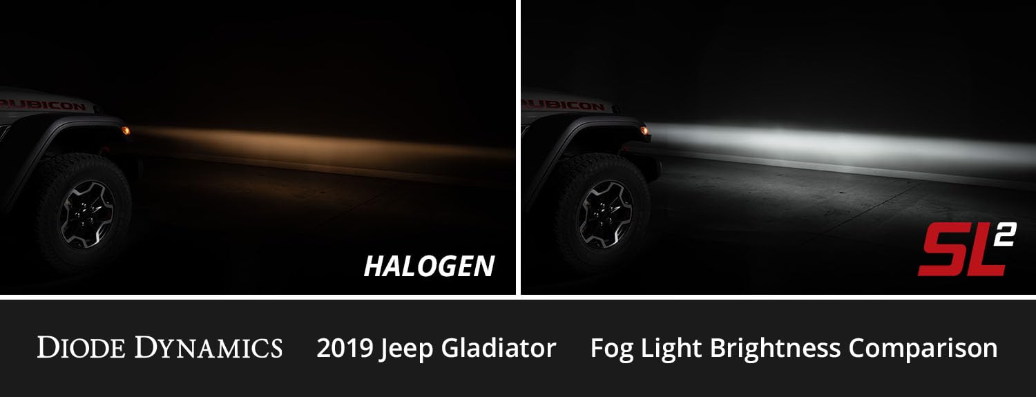 Diode Dynamics SL2 White LED Fog Lights for Ford F-150 Harley Davidson 2000-2003 - High Performance Replacement Bulbs (Pair) - Perfect for Off-Roading & Night Driving Visibility