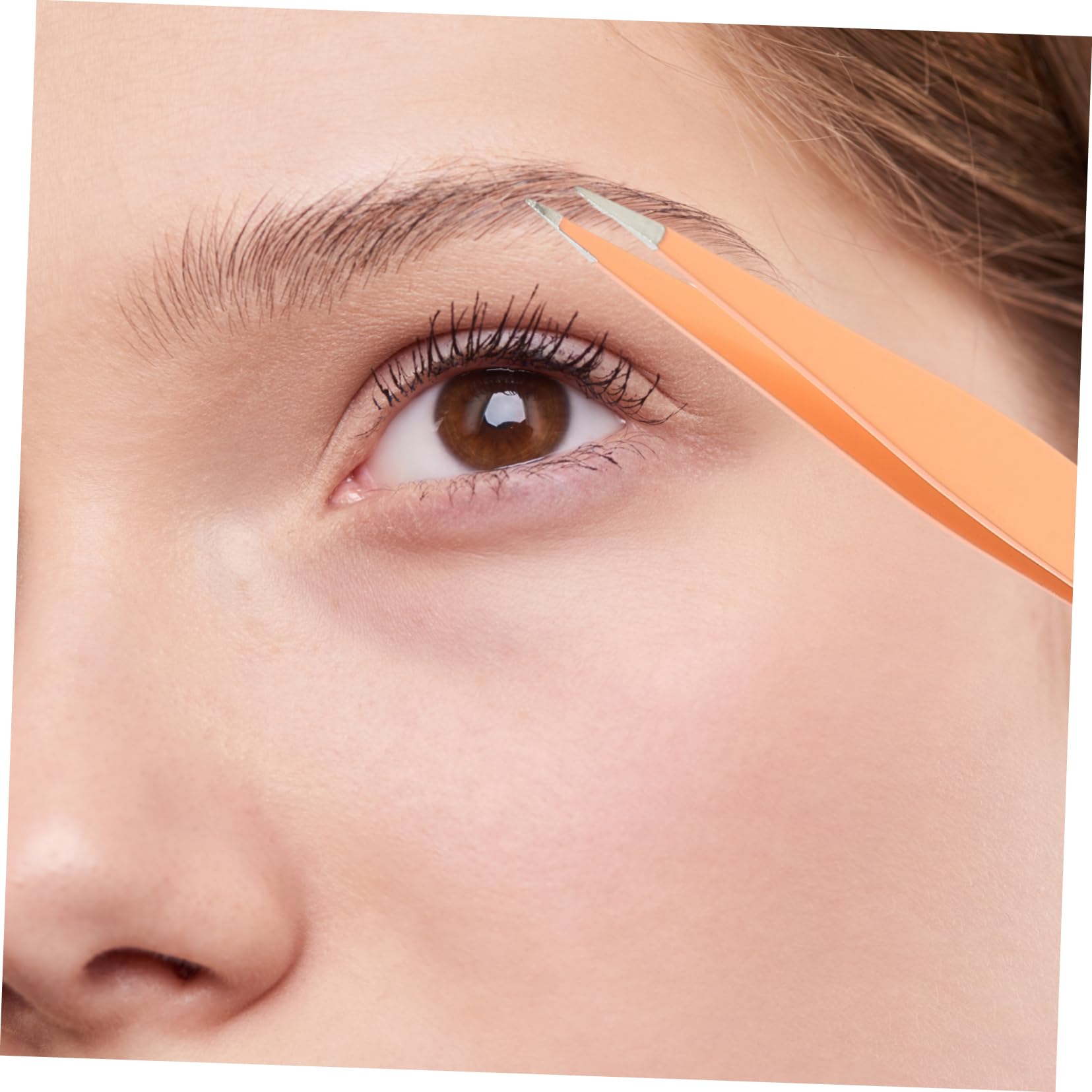 Stainless Steel Eyebrow Tweezers Set - 4pcs for Perfect Brows - Salon & Home Use