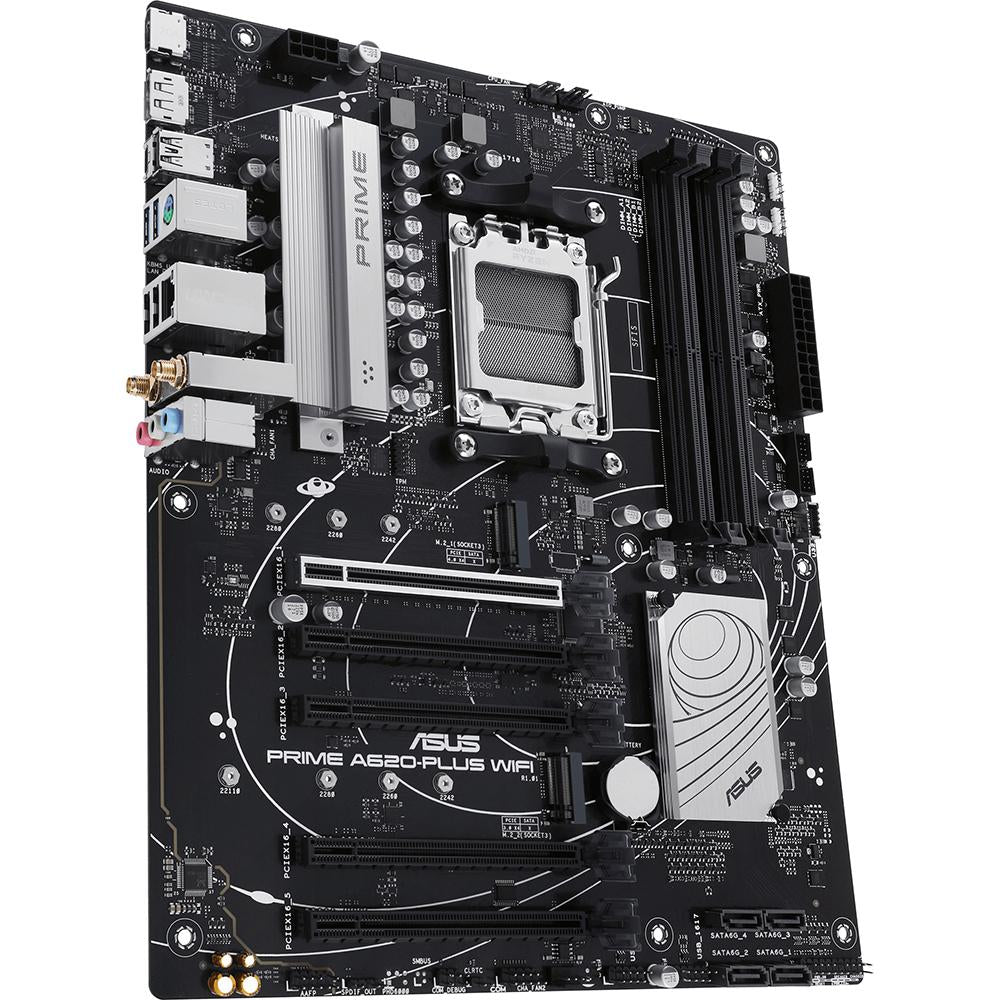 ASUS PRIME A620 PLUS WIFI6 Motherboard - AMD AM5 Socket, PCIe 4.0, DDR5 Support | Perfect for Gaming PC Builds & High-Performance Workstations