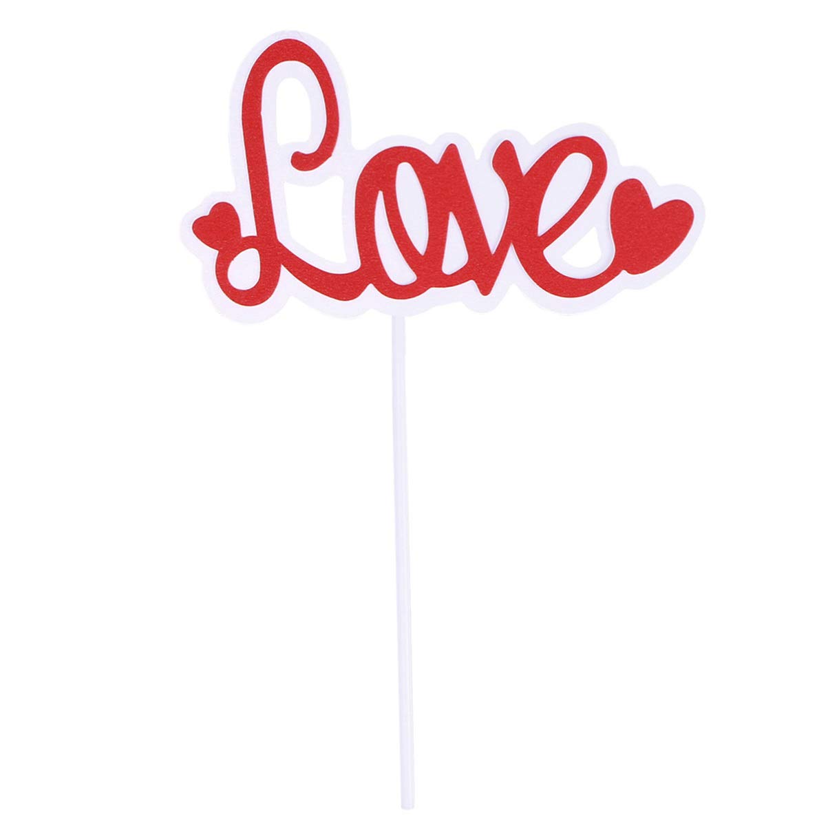 10pcs Cake Toppers for Birthday Party, Wedding, Baby Shower - Decorative Cake Picks with Love Flags for Red Velvet, Chocolate, Vanilla Cakes - Perfect for Anniversary, Graduation, Holiday Celebrations