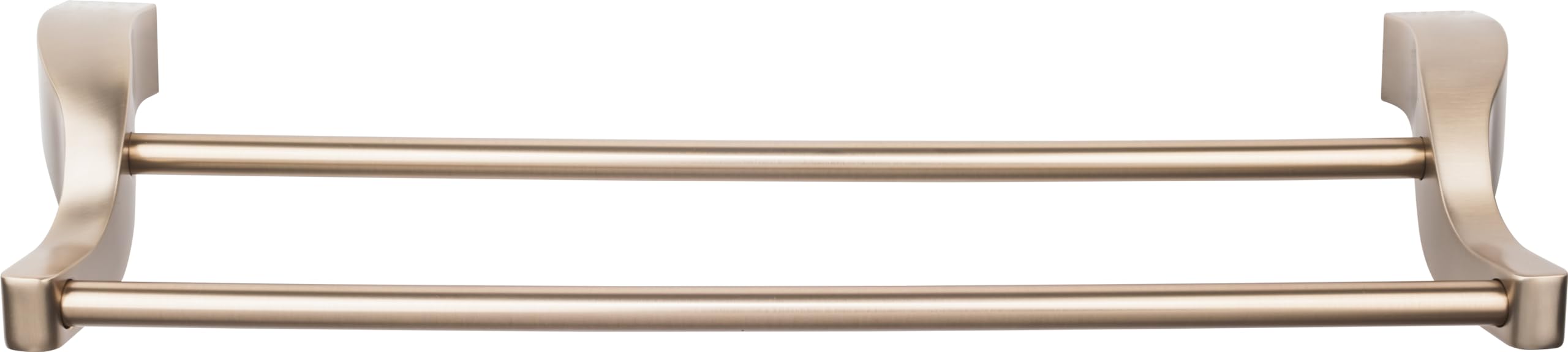 Top Knobs AQ9-BB Aqua Bronze Double Towel Rod for Bathroom - Elegant Towel Holder for Spa, Master Bath & Guest Bathroom Decor