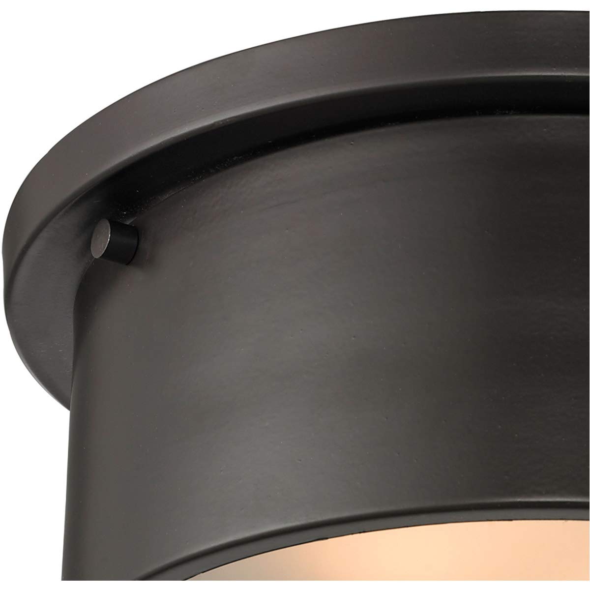 Elk Home Simpson 2-Light Flush Mount Ceiling Light - Oil Rubbed Bronze Finish with Frosted Glass Diffuser, Dimmable - Perfect for Bedroom, Hallway, and Entryway Lighting