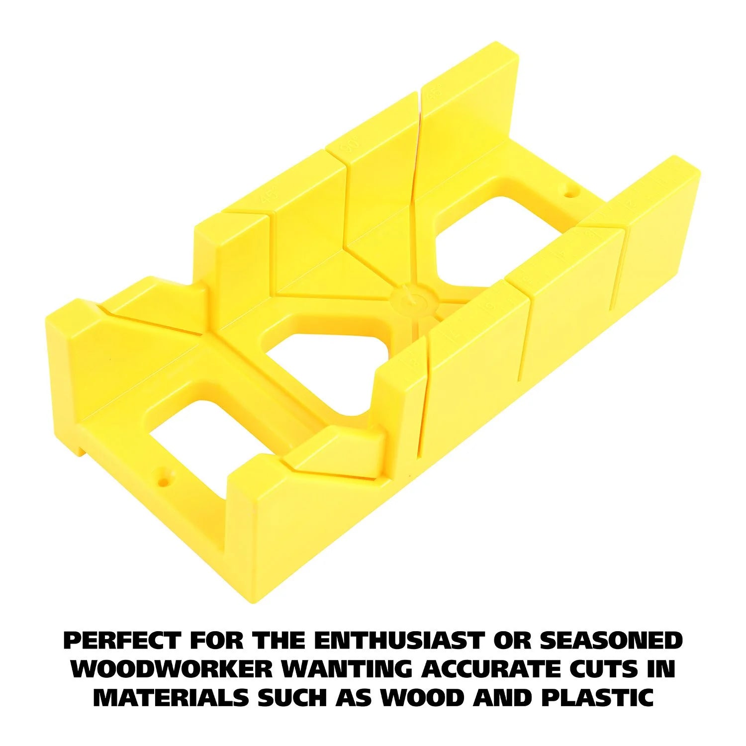 GreatNeck 12 Inch Miter Box with 14 Inch Back Saw - Reinforced Steel Back Saw for Precise Wood Cutting | Includes Degree Cutting Guide (BSB14) | Perfect for DIY Projects, Carpentry & Home Renovations