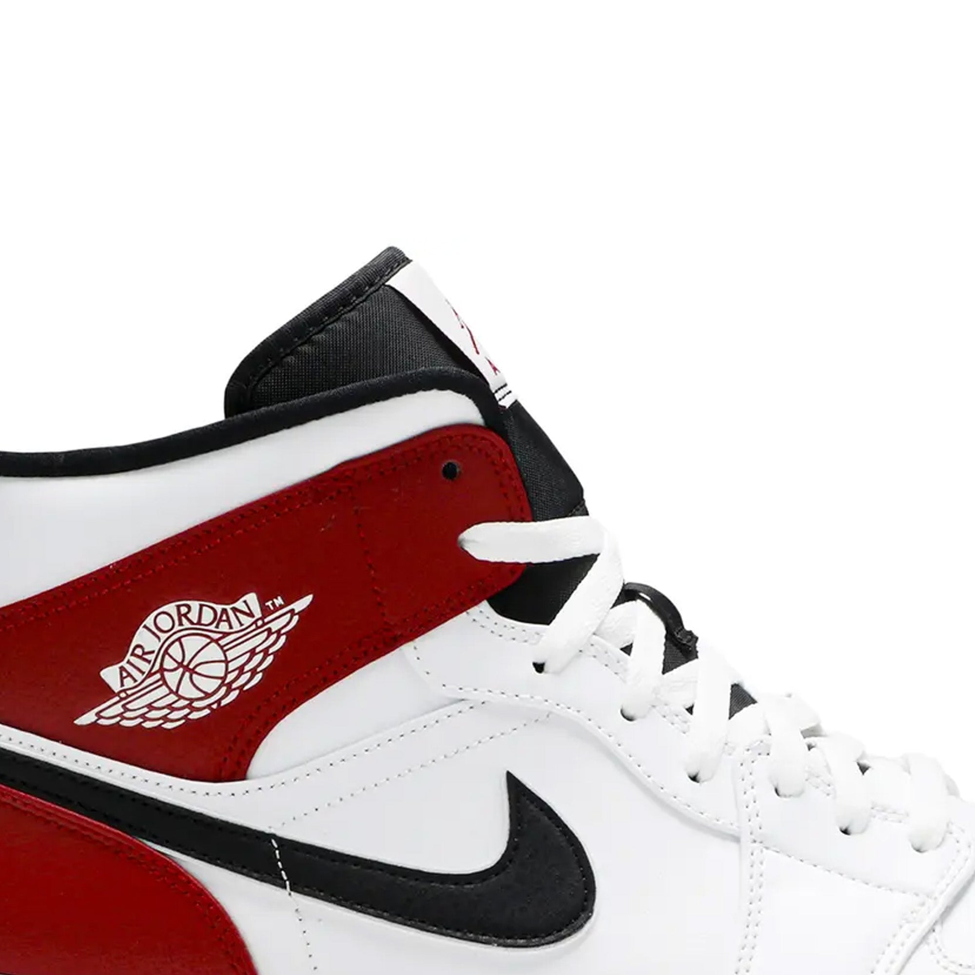 Air Jordan 1 Mid Sneakers - White Black Gym Red Basketball Shoes for Men (2019 Release) | Perfect for Streetwear, Casual Outfits & Basketball Games