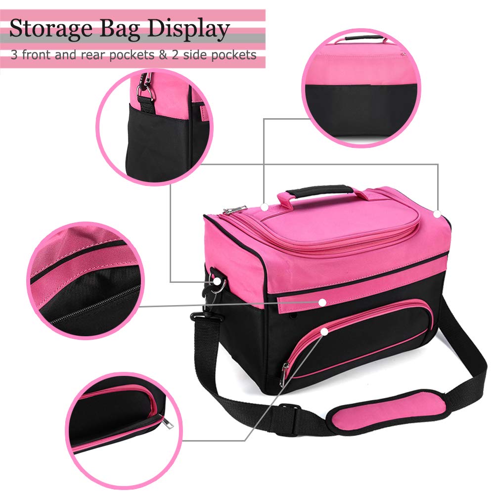 ANGGREK Professional Barber Bag - Large Capacity Salon Hairdressing Organizer for Stylists | Holds Clippers, Scissors & Tools | Travel Cosmetic Case with Adjustable Shoulder Strap | Perfect for Mobile Barbers & Salon Professionals