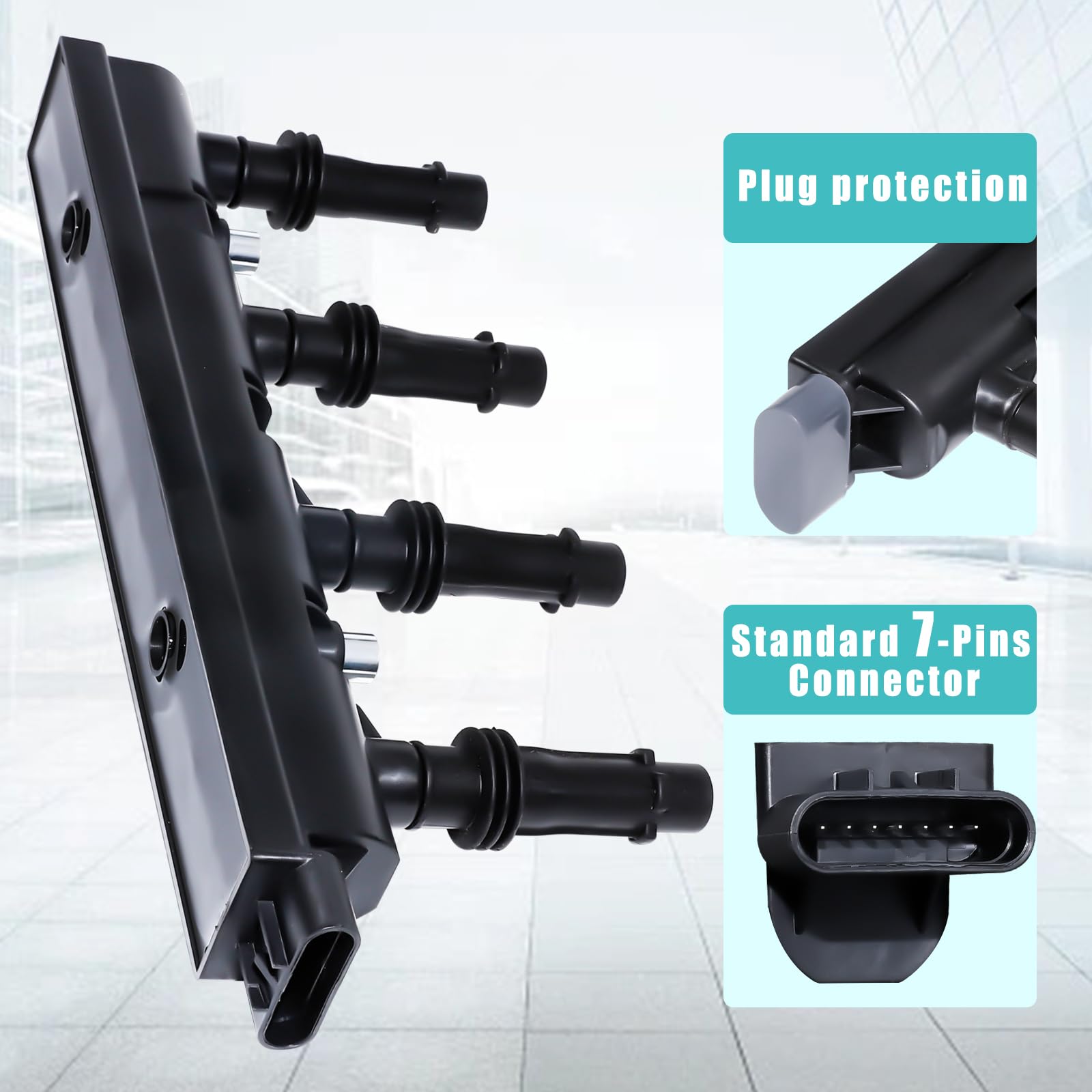 High Performance Ignition Coil Pack Compatible with Chevy Cruze/Sonic/Trax/Volt, Cadillac ELR & Buick Encore 1.4L Turbo (2011-2020) - Replaces D521C, UF669, 55577898, 55579072, 25198623 - Perfect for Engine Misfire Repair & Performance Upgrade