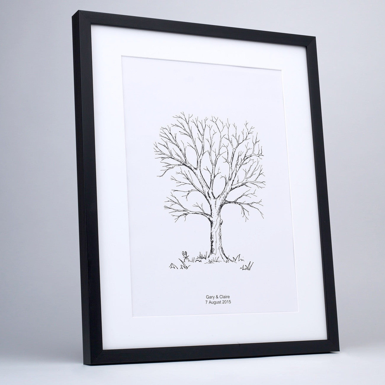 Custom Handmade Fingerprint Tree Art - Personalized Family Keepsake Gift for Home Decor, Wedding, Anniversary & Nursery Wall Art