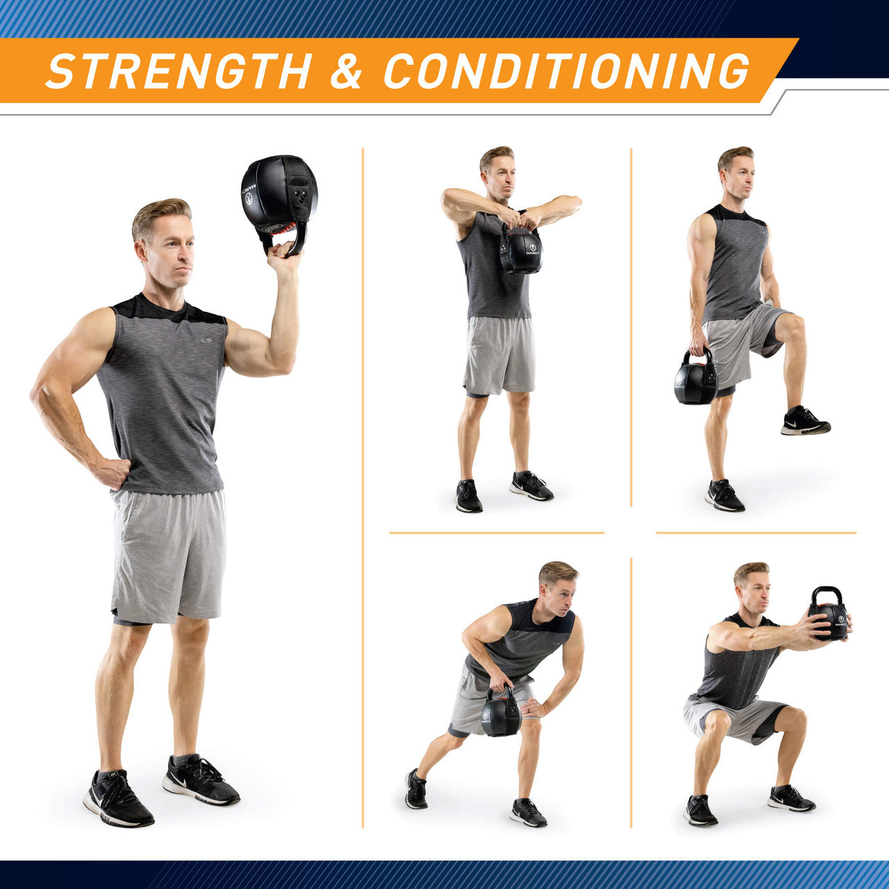 Marcy 25lb Soft Kettlebell with Neoprene Coating | SKB 025 | Perfect for Home Gym, CrossFit & Strength Training