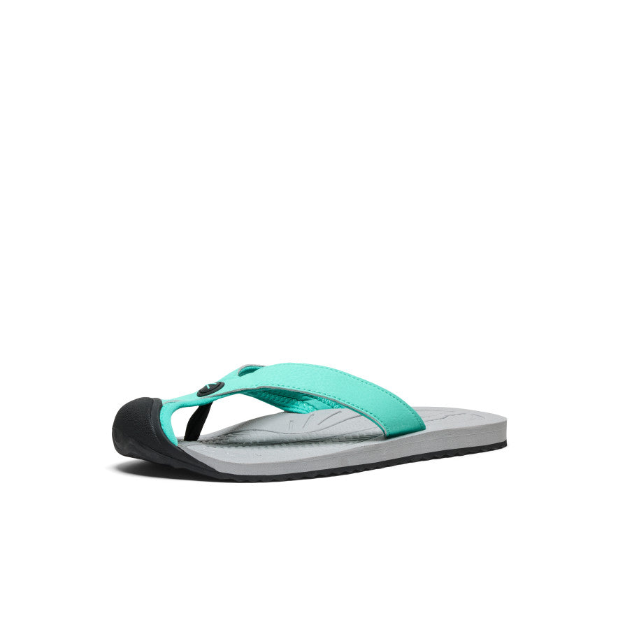 Women's Barbados Flip Flops - Comfortable Pool Blue & Bright Aqua Sandals for Beach, Pool, and Summer Vacations