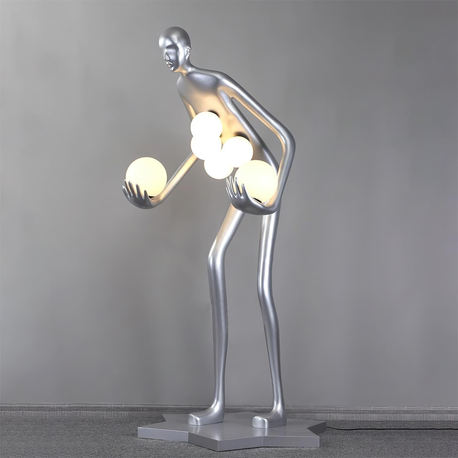 Celestial Guardian Sculpture Floor Lamp - Modern Home Decor, Feng Shui Lighting for Living Room, Bedroom & Office - Elegant Standing Light with Adjustable Brightness for Relaxation & Meditation Spaces