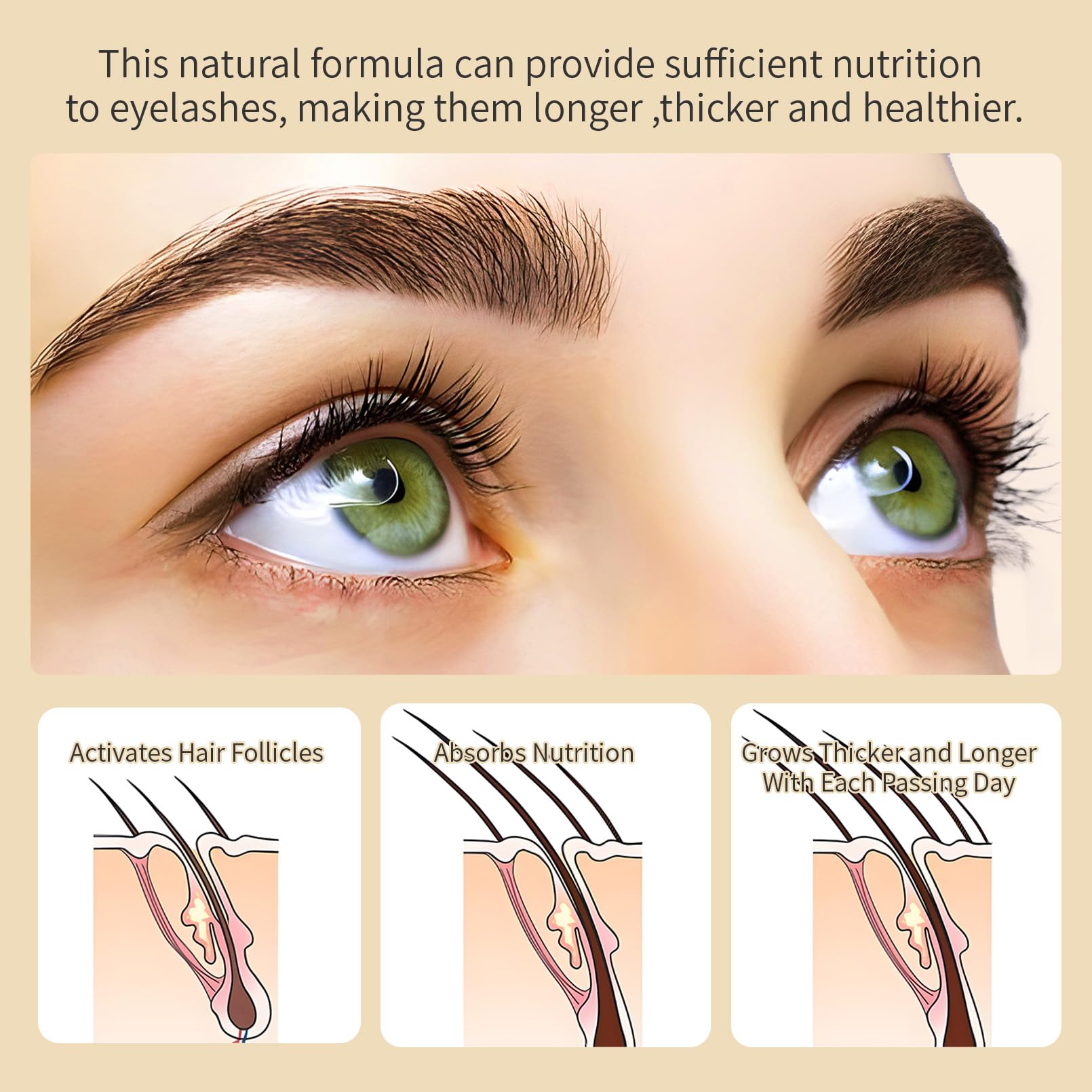 W3W Eyelash Growth Serum - Updated Formula for Longer, Fuller & Thicker Lashes | Gentle Lash Enhancer | 4ml | Perfect for Daily Use & Special Occasions