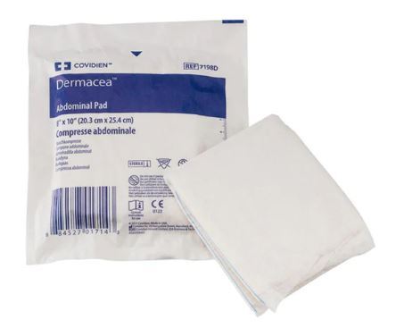 Curity 7196D Sterile Abdominal Pads - 36 Count Pack | Premium Wound Dressing for Post-Surgical Care & First Aid Kits