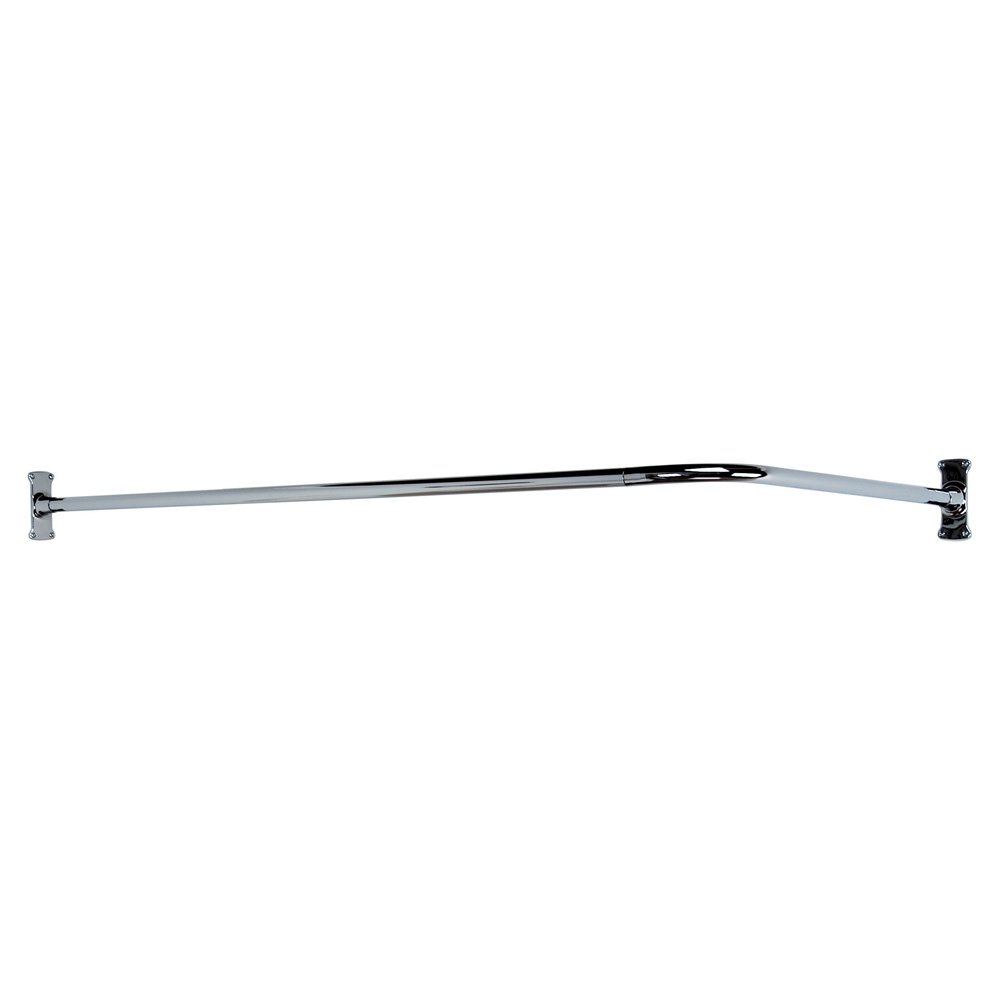 Barclay 4123-78-CP Adjustable Corner Shower Curtain Rod - Perfect for Small Bathrooms & Space-Saving Shower Solutions
