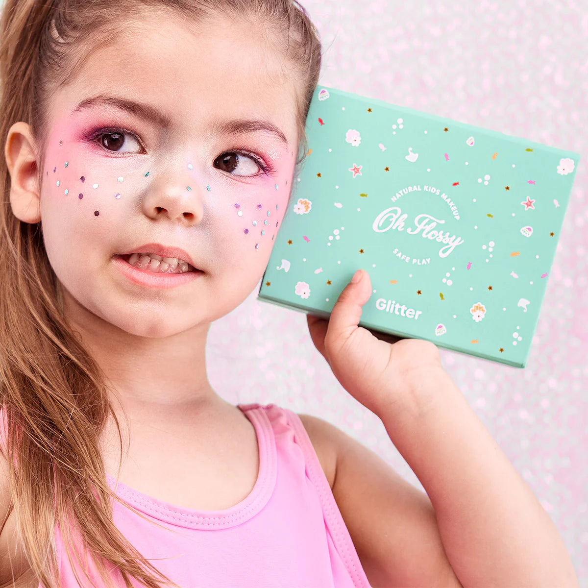 Oh Flossy Kids Under the Sea Glitter Makeup Set - Sparkling Ocean-Themed Cosmetic Kit for Girls | Perfect for Birthday Parties, Dress-Up Play & Pretend Makeup Fun