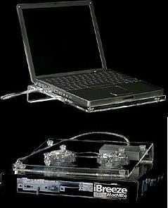Ibreeze Acrylic Notebook Cooler with USB Power - Perfect for Laptops, Gaming & Office Use to Prevent Overheating