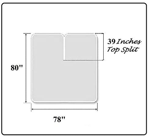 Premium Split King Sheet Set for Adjustable Beds - 100% Cotton 400-Thread-Count Light Gray Solid Sheets with 15