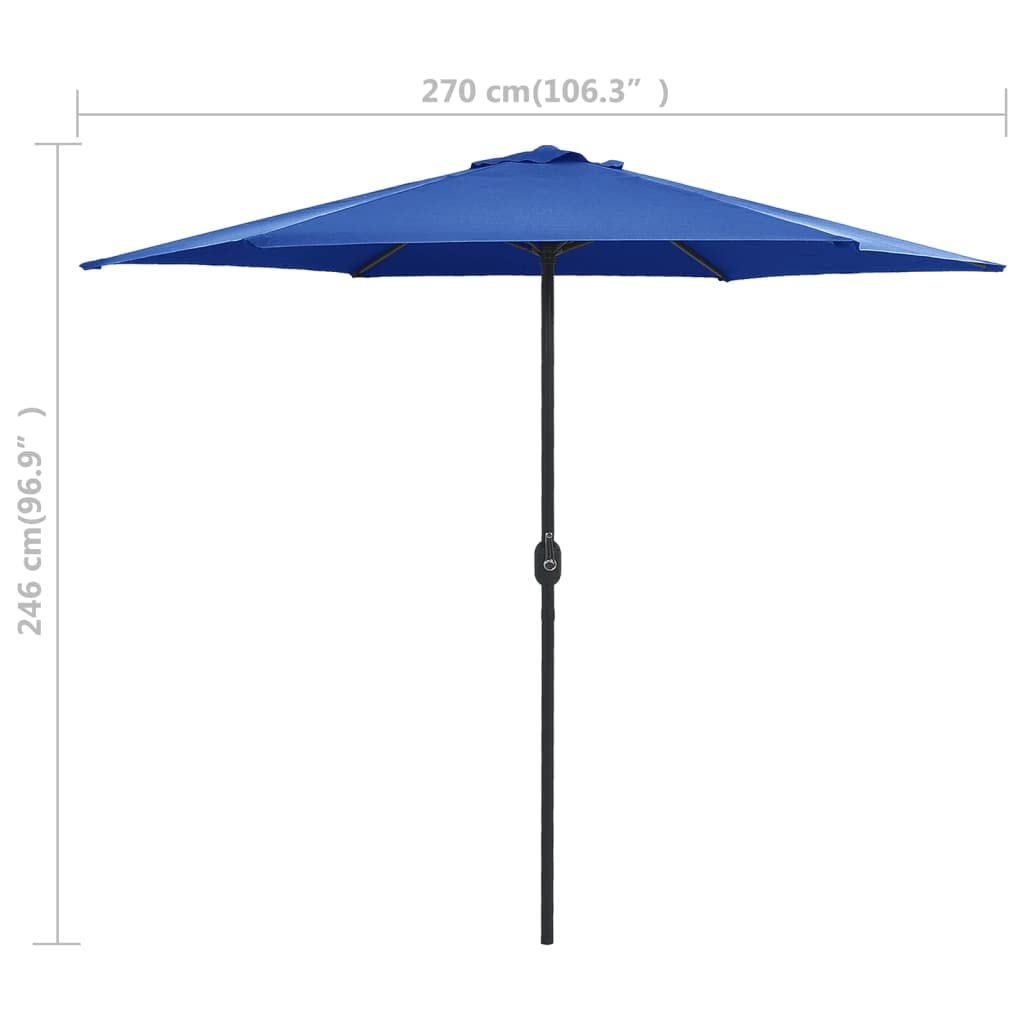 Premium Beach Umbrella with Aluminum Pole - 106.3