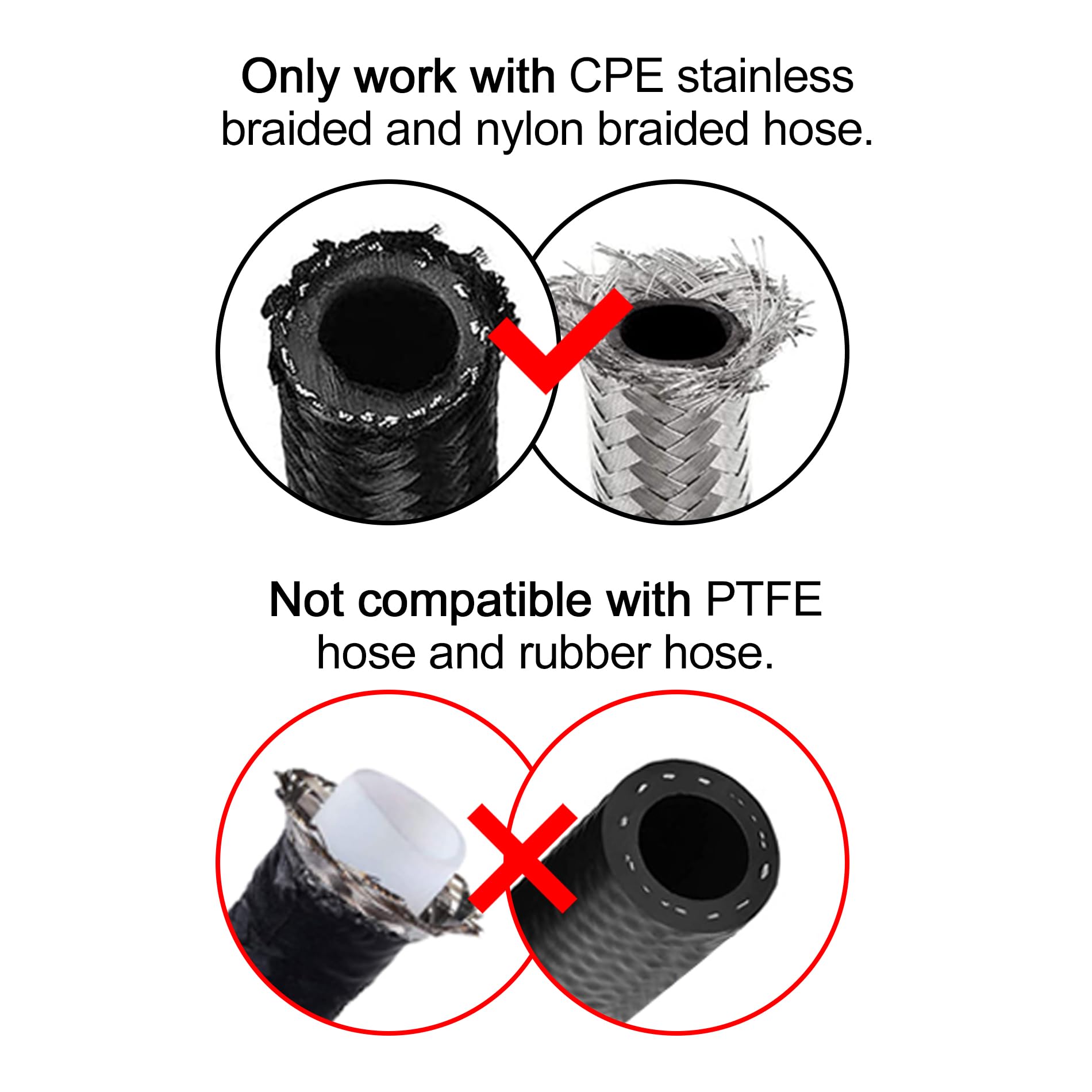EVIL ENERGY 6AN 45° Swivel Fitting for CPE Hose - 4PCS Black - Fuel & Oil Lines