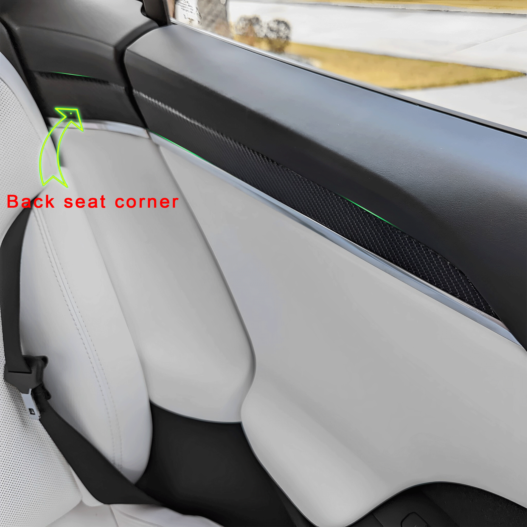 Premium Real Carbon Fiber Interior Door Trim Kit for Tesla Model S/X - OEM Fit & Plaid Compatible | Upgrade Your Tesla's Luxury Interior for Daily Driving & Car Shows