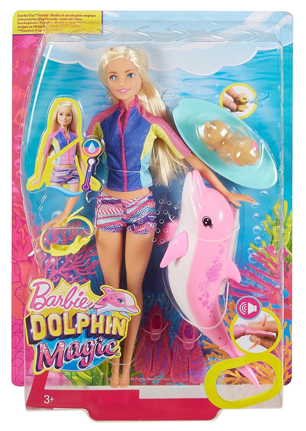 Barbie and Her Magical Dolphin - Interactive Playset for Kids, Perfect for Imaginative Play & Storytelling | Great Gift for Girls Ages 3-8 | Pool, Bathtub & Outdoor Water Play Toy