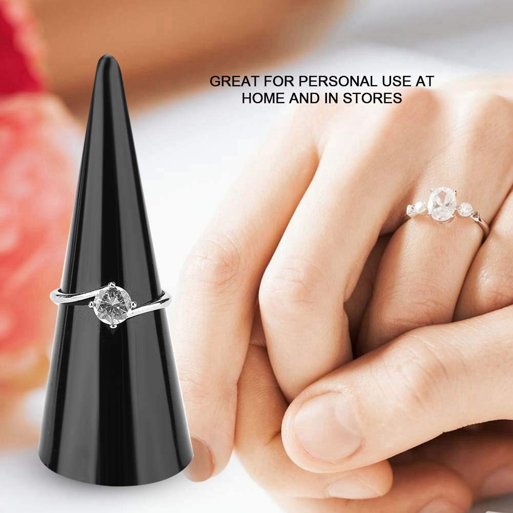 5-Piece Acrylic Ring Holder Set - Jewelry Display Stand for Rings, Organizer with Finger Cones - Perfect for Boutique, Wedding Ring Showcase & Jewelry Store Organization