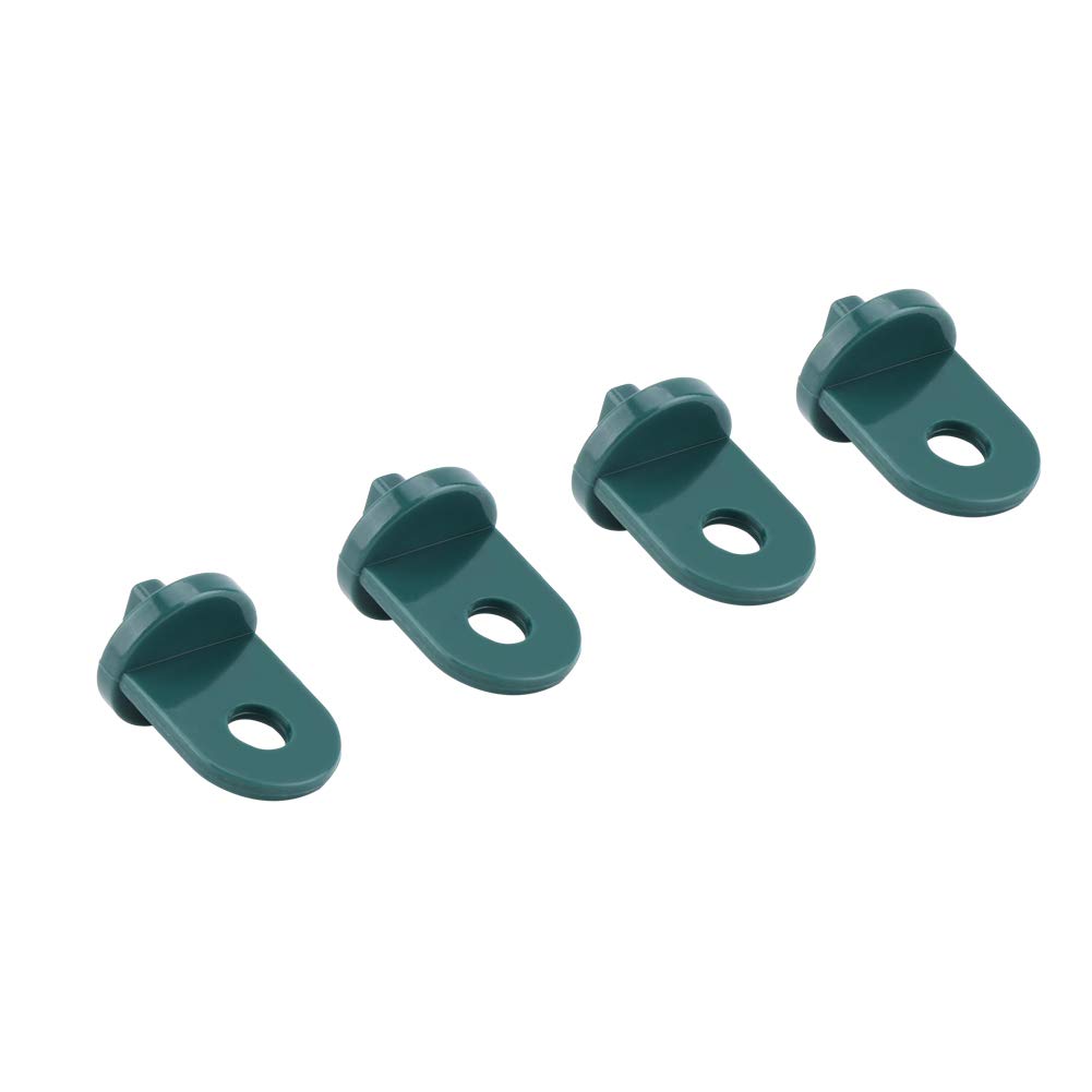 Tyenaza Plastic Greenhouse Hooks - Heavy Duty Plant Hanger Clips Set for Flowers, Vines & Pots | Durable Greenhouse Accessories & Hanging Tools (Green) | Perfect for Indoor/Outdoor Gardens, Greenhouses & Vertical Planting
