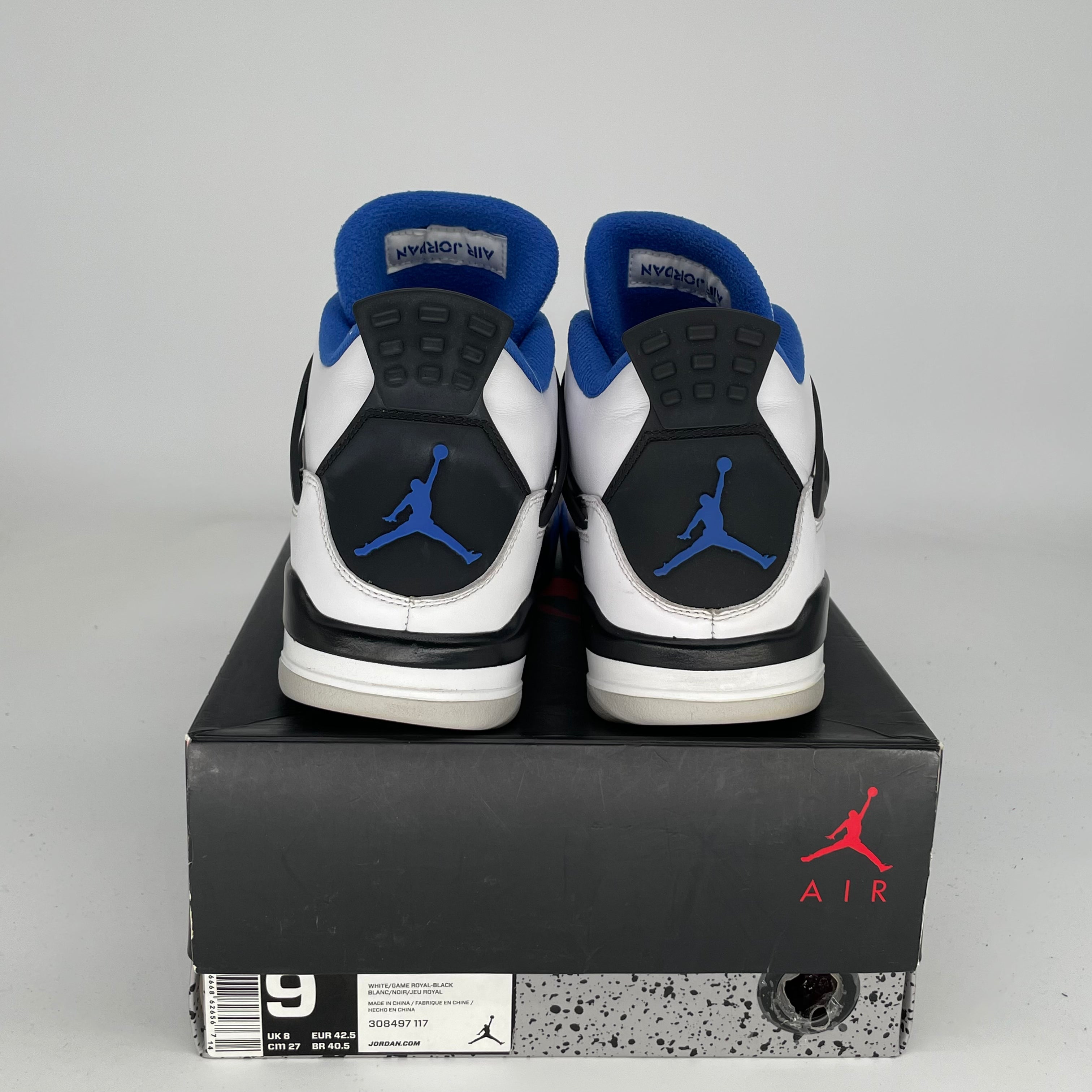 AIR JORDAN 4 MOTORSPORTS Sneakers Men's Size 9 - White/Black/Red Retro Basketball Shoes 308497-117 | Authentic Retro Jordans for Sports, Streetwear & Sneaker Collection