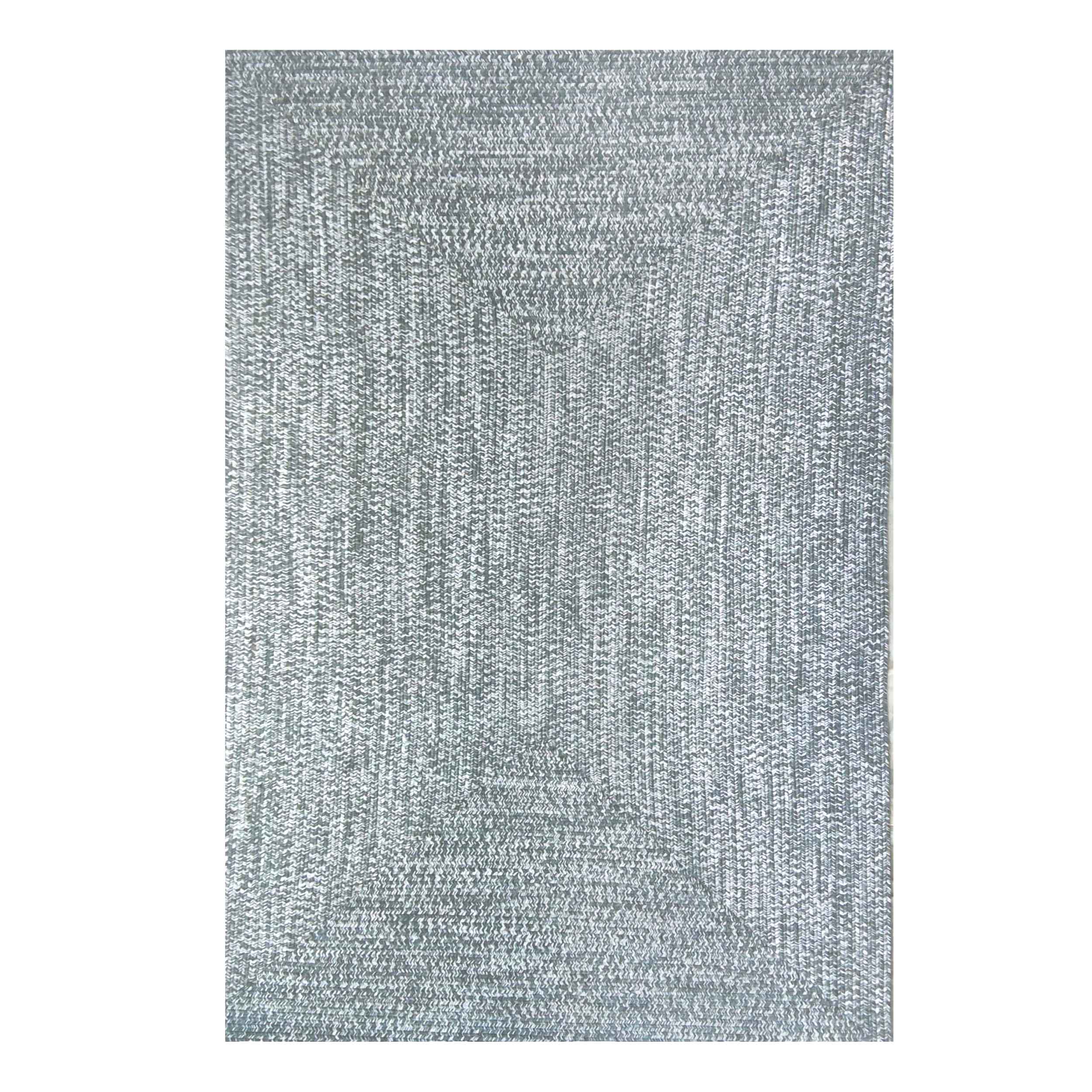Two-Toned Braided Bohemian Area Rug - Indoor/Outdoor Use for Living Room, Patio & Bedroom Decor