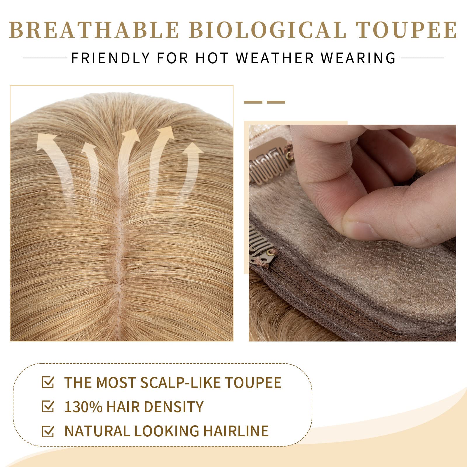 Hairro Real Human Hair Toppers for Women - Clip-In Hairpieces with Breathable Silk Base for Thinning Hair, Hair Loss & Grey Coverage | Perfect for Daily Wear, Special Occasions & Confidence Boosting