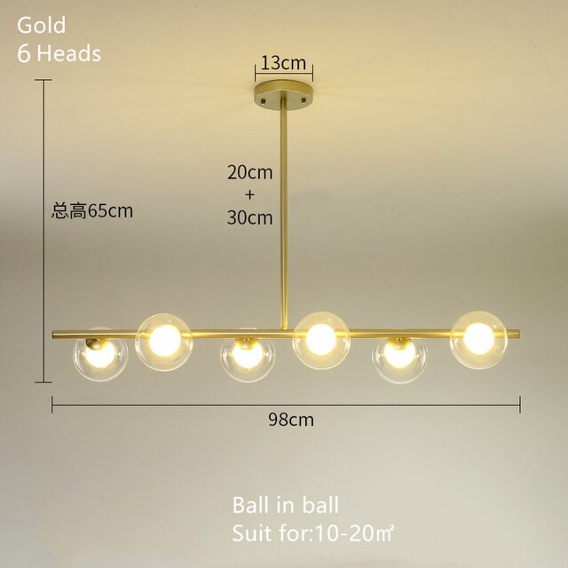 Elegant White Glass Ball Chandelier - Modern Crystal Ceiling Light Fixture for Dining Room, Bedroom & Living Room Decor | Perfect for Wedding, Home & Office Lighting
