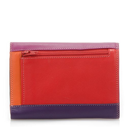 Premium mywalit Double-Flap Leather Wallet for Men & Women - 6 Card Slots, ID Window & Coin Pockets - Elegant Sangria Multi Color - Compact RFID Purse for Credit Cards, Cash & Coins - Ideal for Everyday Carry, Travel & Business Use