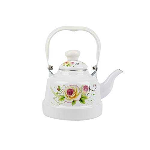 JHSHENGSHI 1.2L Retro Chinese Style Teapot - Stainless Steel Tea & Coffee Pot with Flat Bottom, Universal for Induction Cooker & Gas Stove - Perfect for Brewing Tea, Making Coffee or Heating Milk at Home or Office