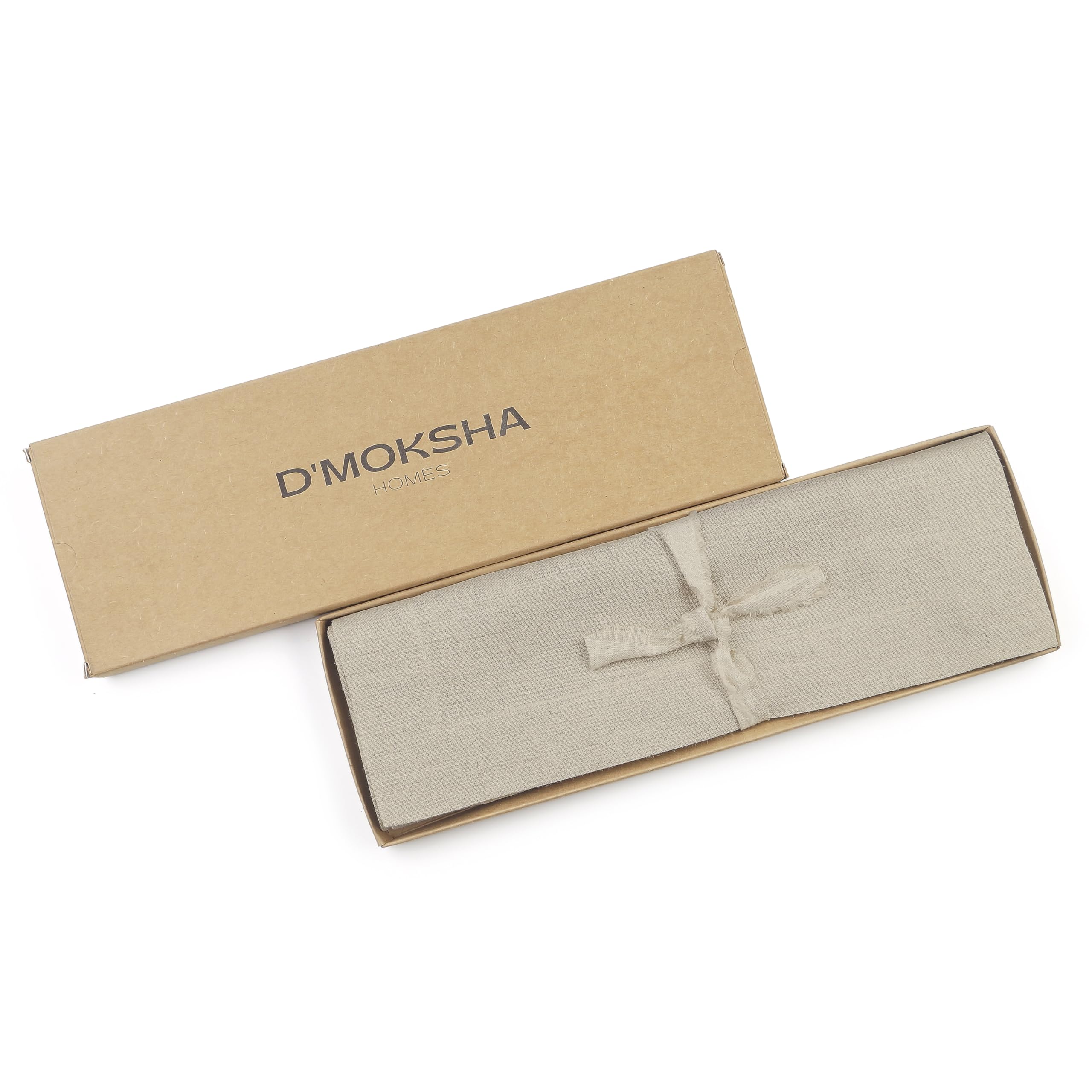 D'Moksha Homes 100% Pure Linen Placemats Set of 4 - Natural 14x19 Inch Washable Table Mats for Dining, Easter Decor & Everyday Use