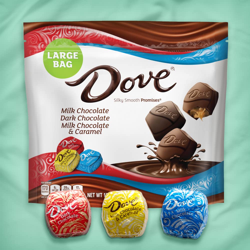Dove Promises Chocolate Assortment - Milk & Dark Chocolate Candy Variety Pack, Individually Wrapped, 15.8 oz (Pack of 8) | Perfect for Office Snacks, Party Favors & Holiday Gift Baskets